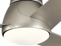 Deckenventilator Silber mit Licht, Outdoor geeignet IP44, Ø 152cm