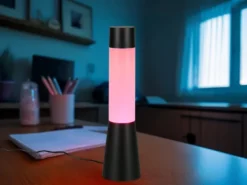 Deko LED RGB Tischleuchte Batterie- oder USB betrieben, Höhe 33cm