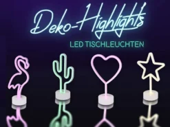Deko LED Tischleuchte CACTUS Batterie- oder USB betrieben, Höhe 29cm