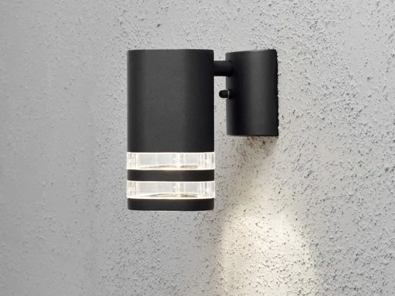 Design Außenwandleuchte MODENA Downlight, Höhe 15,5cm, Schwarz
