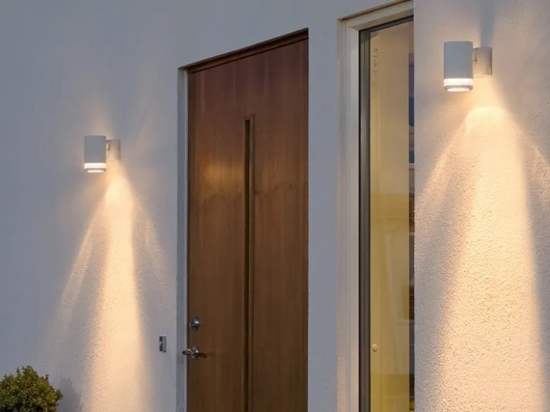 Design Außenwandleuchte MODENA Downlight, Höhe 13cm, Weiß
