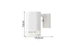 Design Außenwandleuchte MODENA Downlight, Höhe 13cm, Weiß