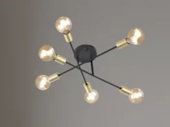 Design LED Deckenleuchte mehrflammig, Schwarz & Bronze Ø 56cm