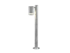 Design Wegeleuchte MODENA aus Stahl, Downlight Höhe 70cm, Silber