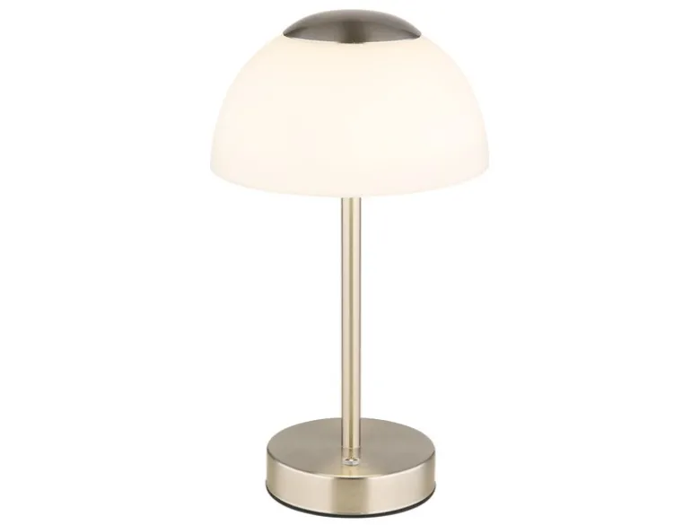 Dimmbare Akku Tischleuchte SARIMA per USB aufladbar, Silber, Höhe 31cm