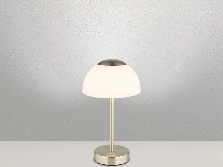 Dimmbare Akku Tischleuchte SARIMA per USB aufladbar, Silber, Höhe 31cm