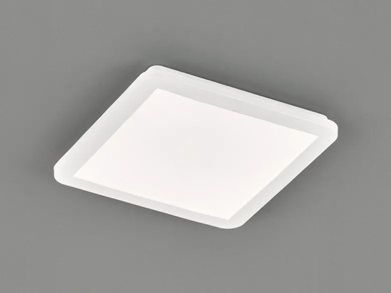 Dimmbare LED Deckenleuchte CAMILLUS flache Badezimmerlampe 30x30cm Weiß IP44