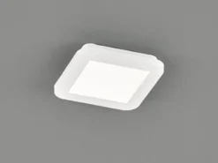 Dimmbare LED Deckenleuchte CAMILLUS flache Badezimmerlampe 17x17cm Weiß IP44