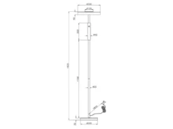 Dimmbare LED Stehleuchte CELESTE 2-farbig mit Glasschirm, Höhe 160cm