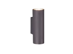 Dimmbare LED Up & Down Innenwandleuchte aus schwarz mattem Metall, Höhe 18cm