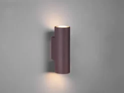 Dimmbare LED Up & Down Innenwandleuchte aus rostfarbigem Metall, Höhe 18cm
