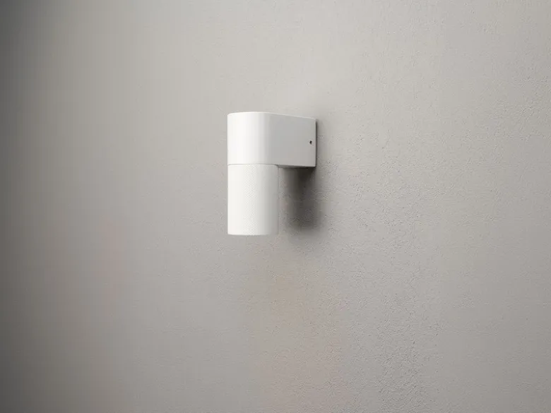 Downlight Außenwandleuchte TEMI Aluminium Weiß, Höhe 14,5cm