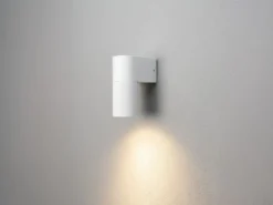 Downlight LED Außenwandleuchte Aluminium Weiß, Höhe 14,5cm