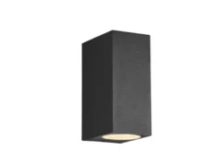 Eckige Außenwandleuchte Up and Down Anthrazit mit GU10 LED, Höhe 15cm