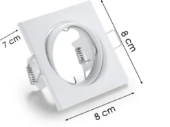 Eckige Einbaustrahler Decke JURA 3er Set schwenkbar Weiß matt GU10