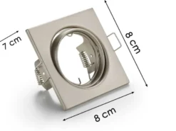 Eckige Einbaustrahler Decke JURA 3er Set schwenkbar Silber matt GU10