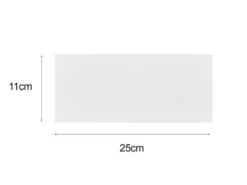 Eckige LED Up & Downlight Außenwandleuchte Weiß, Breite 25cm