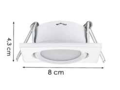 Eckiger LED Einbaustrahler RILA Decke 3er Set Spot schwenkbar Weiß matt 5 Watt