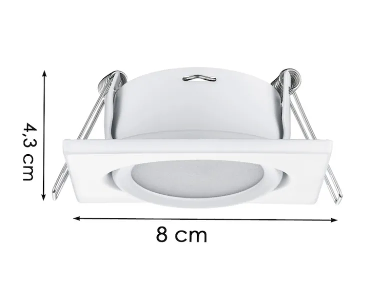 Eckiger LED Einbaustrahler RILA Decke 3er Set Spot schwenkbar Weiß matt 5 Watt