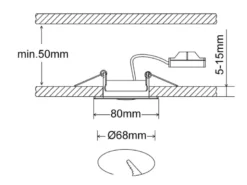 Eckiger LED Einbaustrahler RILA Decke 3er Set Spot schwenkbar Weiß matt 5 Watt