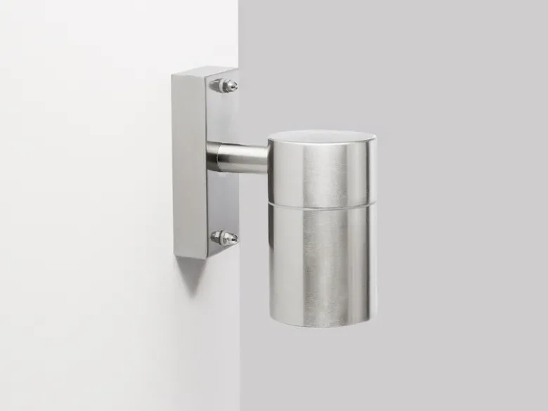Edelstahl LED Außenwandleuchte Downlight, GU10, IP44, Fassadenbeleuchtung