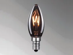 E14 Filament LED Deko Leuchtmittel Kerze Vintage Rauchfarben - 2 Watt, 25 Lumen