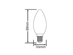 E14 Filament LED 3Stk. - 2 Watt, 225 Lumen warmweiß, Ø3cm - nicht dimmbar