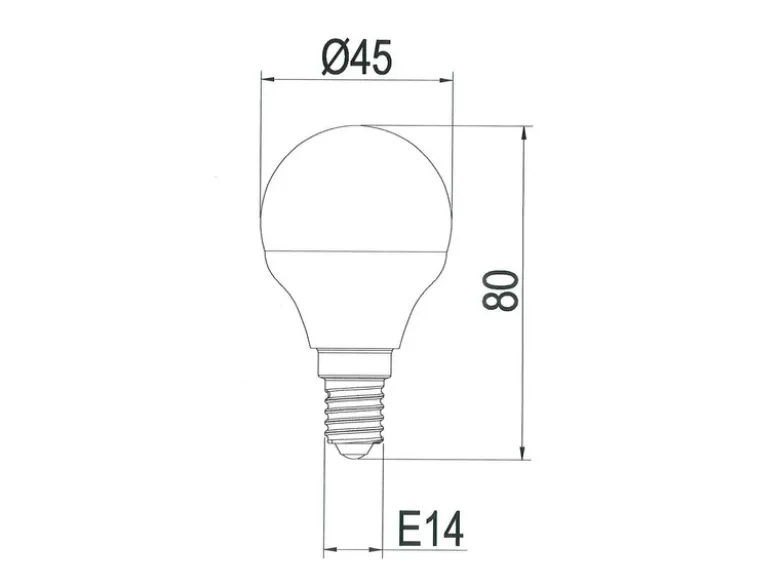 E14 LED - 4,9 Watt, 470 Lumen, 3000 Kelvin warmweiß, Ø4,5cm - 3 Stufen Dimmer