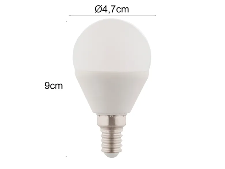 E14 LED - 5 Watt, 470 Lumen, 3000 Kelvin warmweiß, Ø4,7cm - extern dimmbar