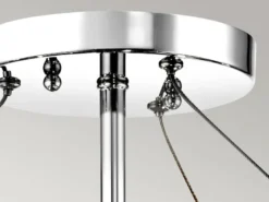 Elegante LED Deckenleuchte 3-flammig mit filigranem Kristall Glas Chrom, Ø 38cm