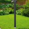 Erdspieß aus Metall in Nickel matt für Garten Außenleuchten / Pollerleuchten