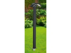 Erdspieß aus Metall in Nickel matt für Garten Außenleuchten / Pollerleuchten