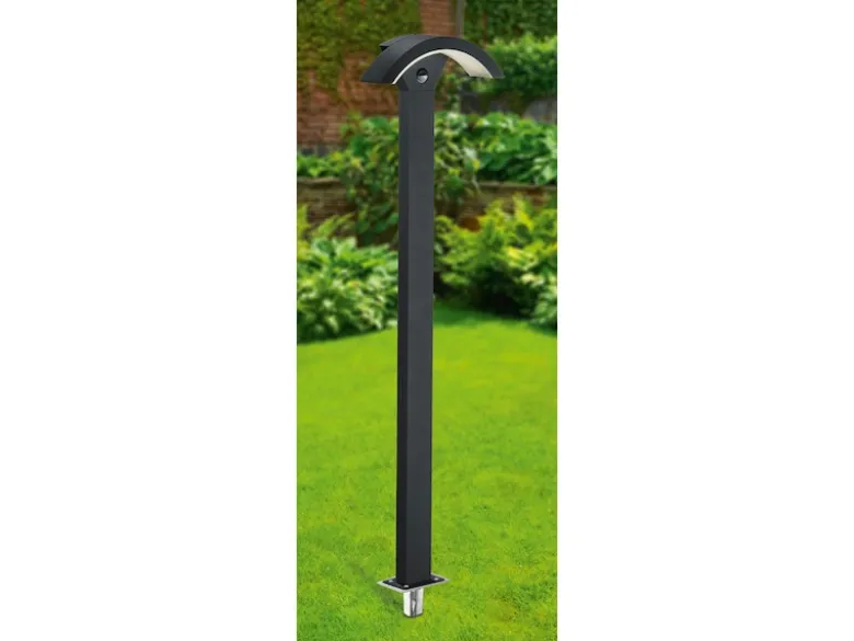 Erdspieß aus Metall in Nickel matt für Garten Außenleuchten / Pollerleuchten