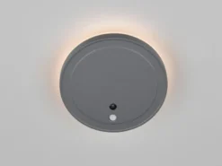 2er SET Akku Außenwandleuchten mit Bewegungsmelder USB aufladbar Ø 14cm