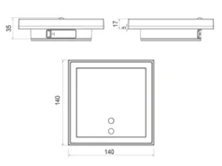 2er SET Akku Außenwandleuchten mit Bewegungsmelder USB aufladbar H: 14cm