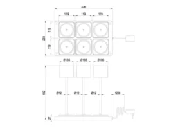 6er SET Akku LED Outdoor Tischleuchten FERNANDEZ Weiß ohne Kabel, H: 38cm