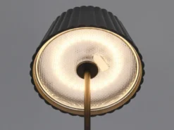 2er SET Akku LED Tischlampen kabellos für Innen & Außen, Schwarz - Höhe 39cm