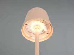2er SET Akku LED Tischlampen kabellos für Innen & Außen, Beige - 21cm klein