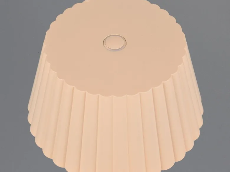2er SET Akku LED Tischlampen kabellos für Innen & Außen, Beige - Höhe 39cm
