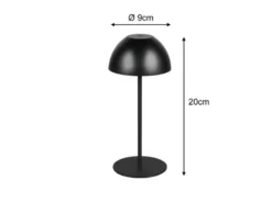 2er SET Akku LED Tischleuchten kabellos für Innen & Außen, Schwarz - 20cm klein