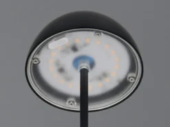 2er SET Akku LED Tischleuchten kabellos für Innen & Außen, Schwarz - 20cm klein