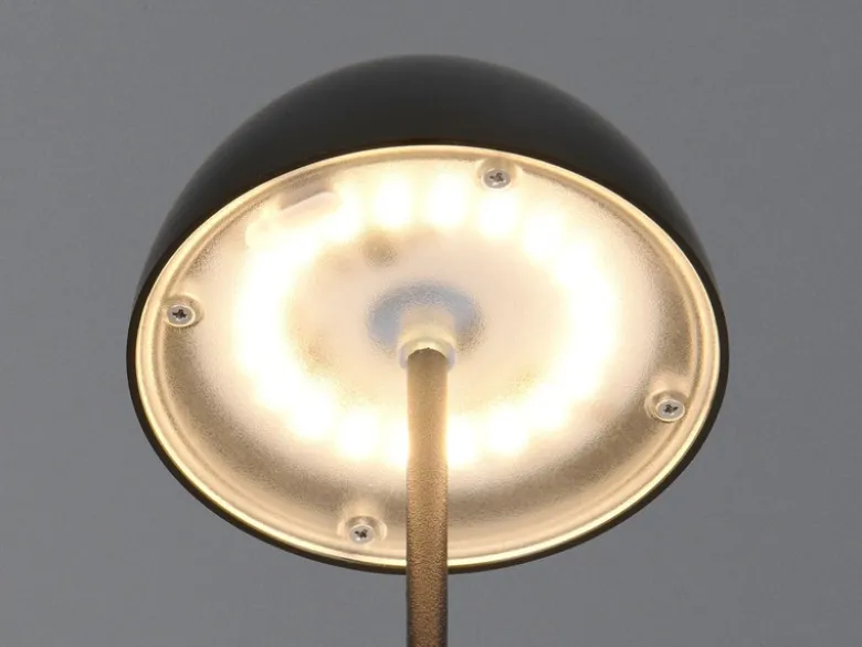 2er SET Akku LED Tischleuchten kabellos für Innen & Außen, Schwarz - 20cm klein