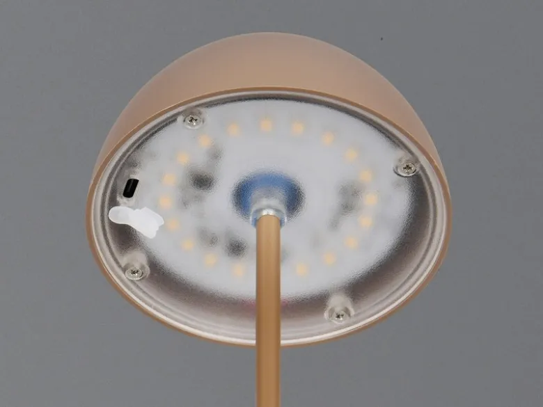 2er SET Akku LED Tischleuchten kabellos für Innen & Außen, Coffee - 20cm klein