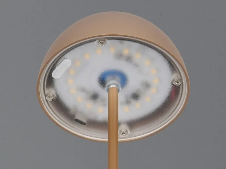2er SET Akku LED Tischleuchten kabellos für Innen & Außen, Coffee - 20cm klein