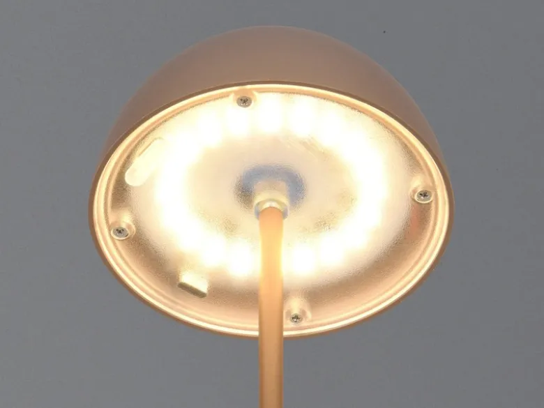 2er SET Akku LED Tischleuchten kabellos für Innen & Außen, Coffee - 20cm klein
