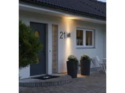 2er-Set Aluminium Up-Down Wandleuchte MODENA grau, GU10, Höhe 19,5 cm, IP44