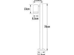 2er-Set Aluminium Wegeleuchte MODENA weiss, GU10, Höhe 70 cm, IP44