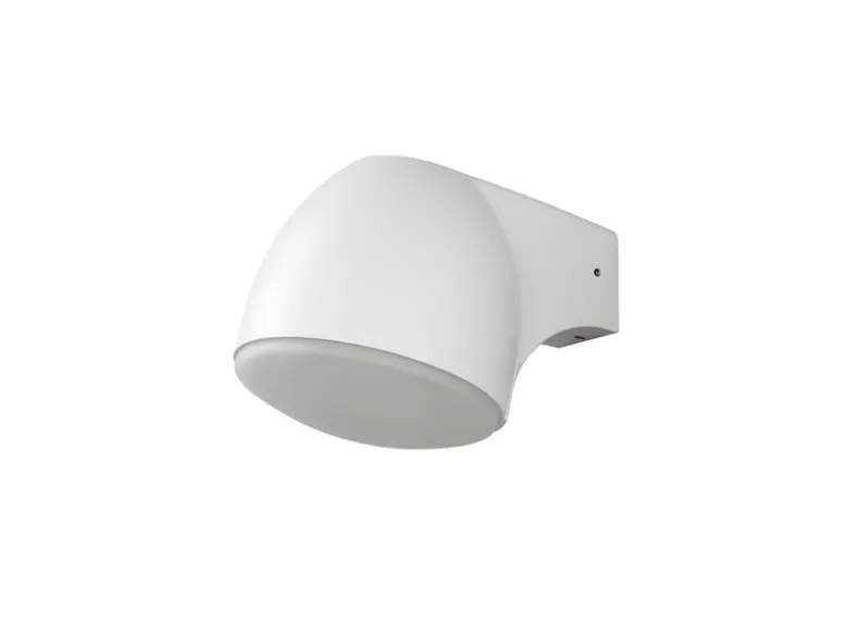 2er Set Außenwandleuchte Downlight FERRERA Alu weiß, High Power LED, Höhe 13cm