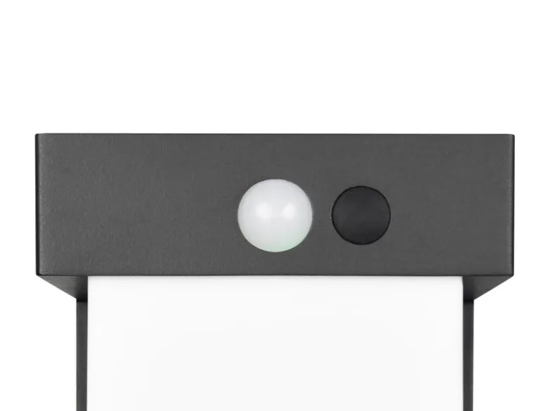 2er SET Außenwandleuchten mit Solar und Strom, Hybrid mit Bewegungsmelder