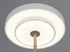 2er SET dimmbare LED Tischlampen im modernen Design, Hellgrau, Höhe 45,5cm